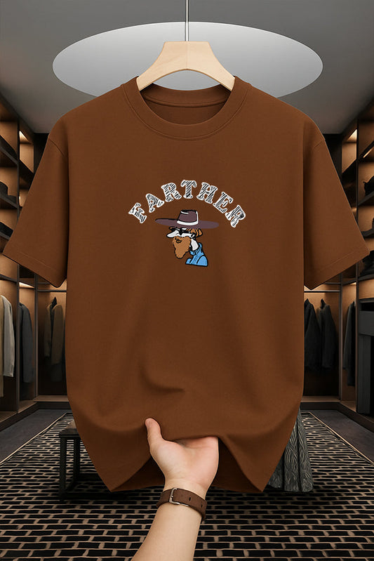 Drop Shoulder Print T-Shirt - FARTHER Design